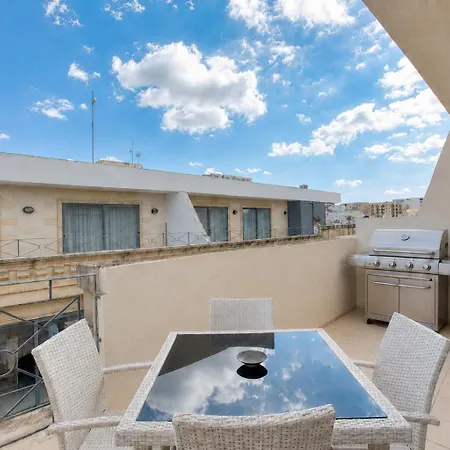 公寓 2br Penthouse With Private Terrace & Bbq Near Balluta Bay